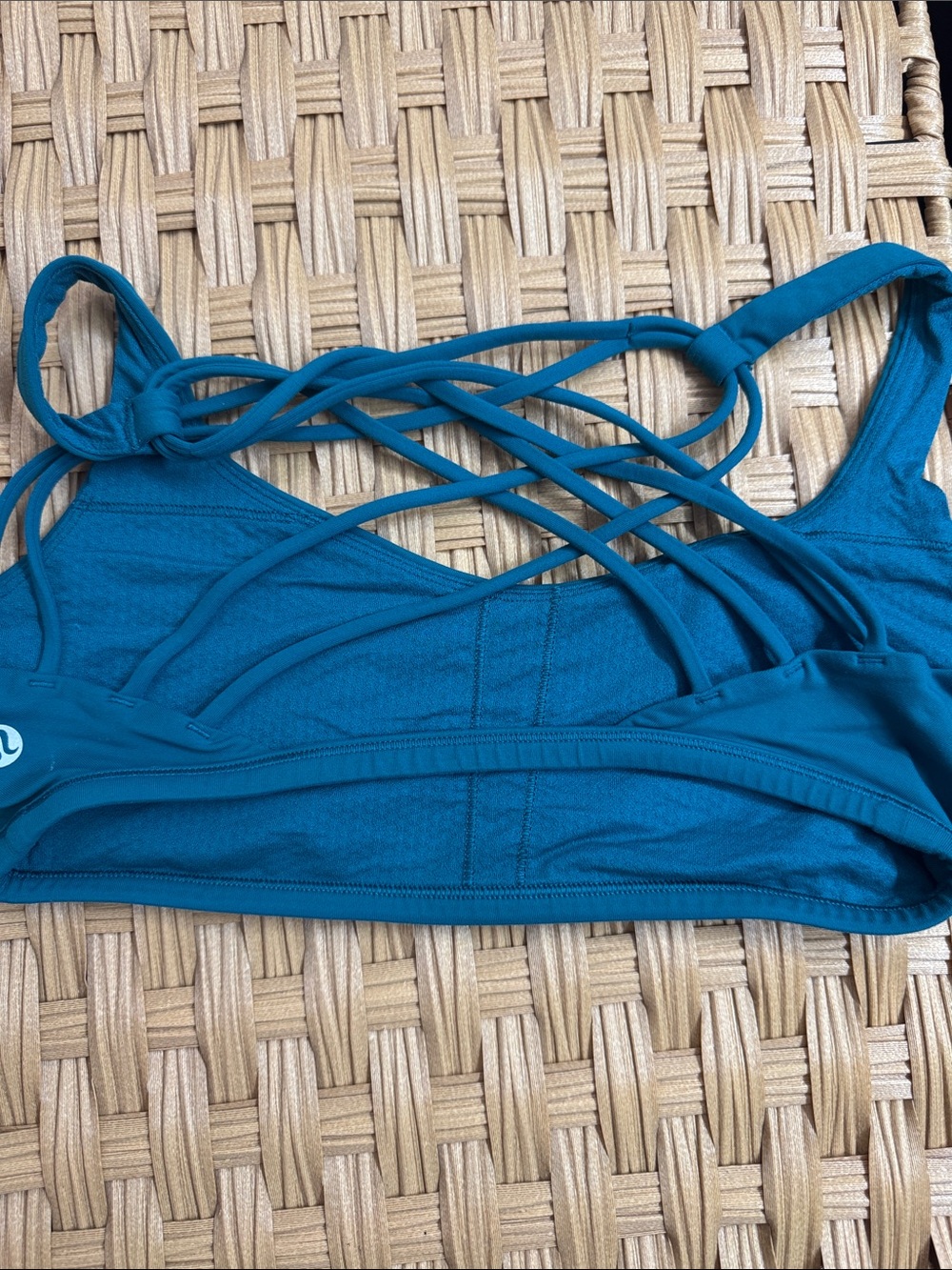 lululemon athletica Strappy Teal-Blue Low-Impact Sports Bra